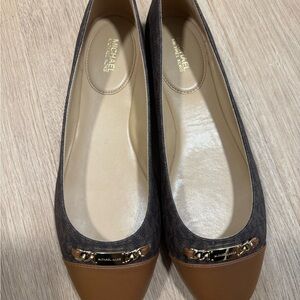 Michael Kors Dark Brown and Tan flats